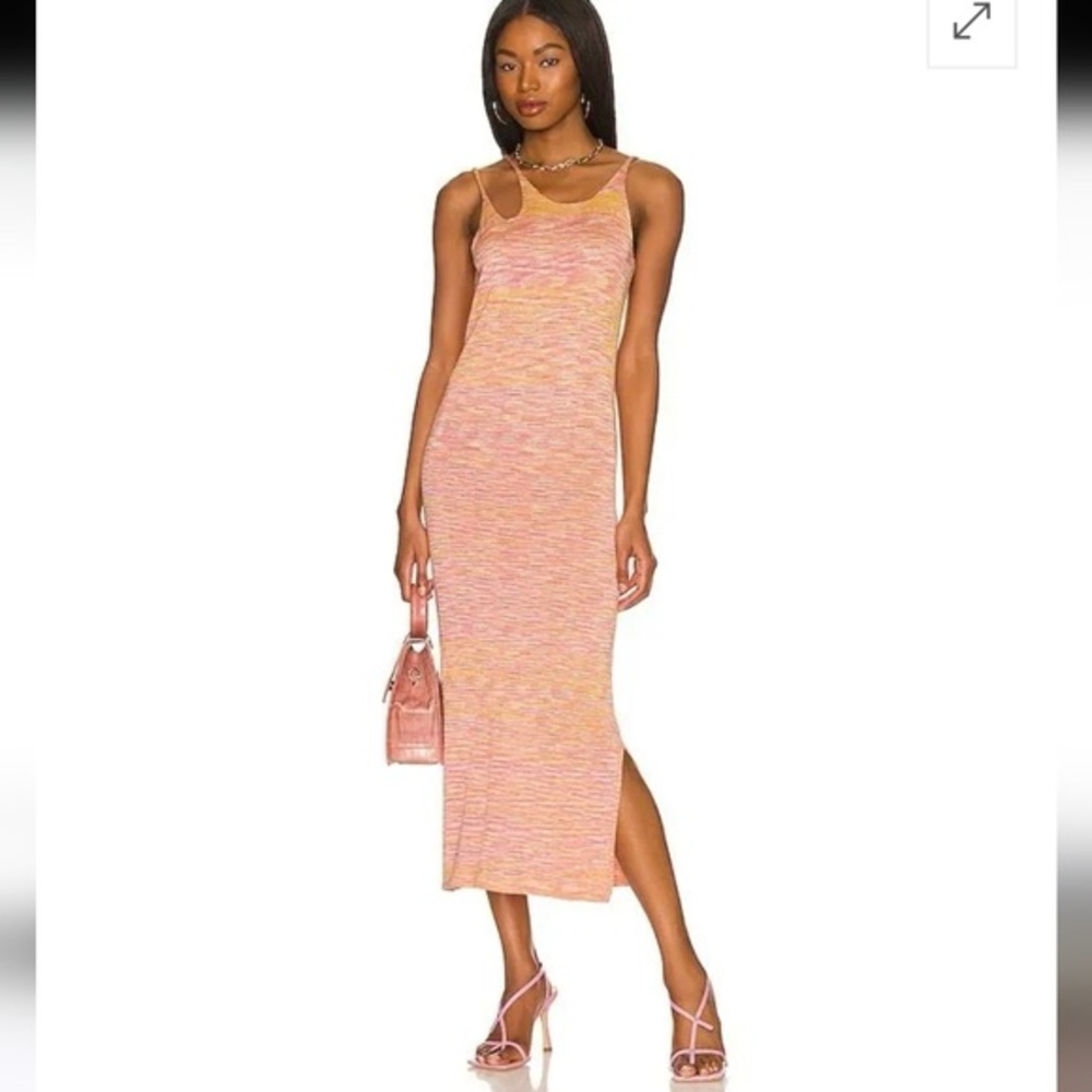 Revolve Callahan Multicolor Striped Midi Dress